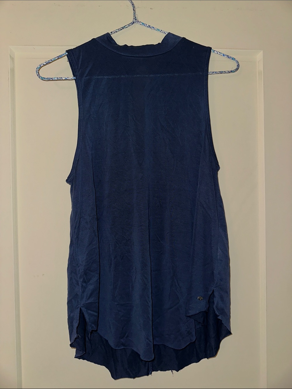 American Eagle Outfitters Navy Mock Neck Sleeveless Tank